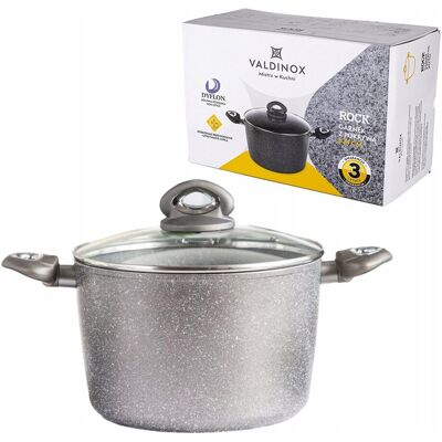 Altom Garnek VALDINOx Rock, 24 cm + pokrywka, aluminium, Altom Garnek VALDINOx Rock, 24 cm + pokrywka, aluminium,