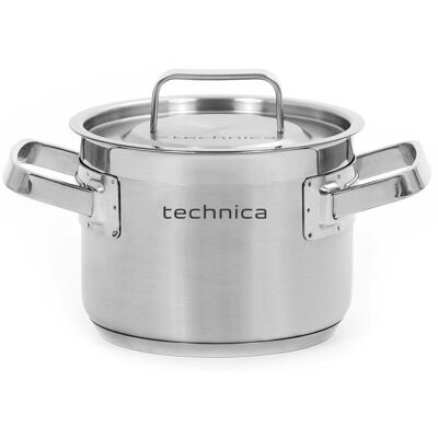 Garnek Wysoki 2,4 L O Średnicy 160 Mm Z Pokrywką Ze Stali Nierdzewnej Technica, Platinum Line Garnek Wysoki 2,4 L O Średnicy 160 Mm Z Pokrywką Ze Stali Nierdzewnej Technica, Platinum Line