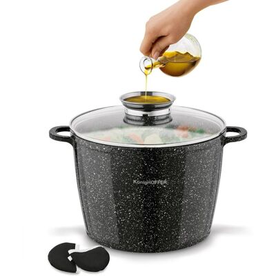 Garnek Wysoki Ceramiczny Z Pokrywką Konighoffer Kingstone 6,85 L Garnek Wysoki Ceramiczny Z Pokrywką Konighoffer Kingstone 6,85 L