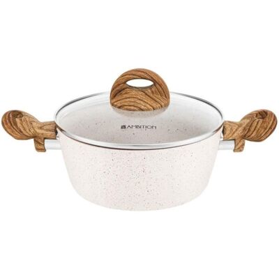 Garnek Ambition Nature 20cm 2,2L Efekt kamienia - Garnek Garnek Ambition Nature 20cm 2,2L Efekt kamienia - Garnek