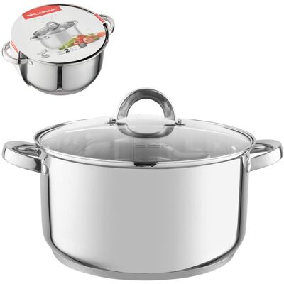 Garnek Ze Stali Nierdzewnej Florina Claude 26 Cm 7,25l Z Pokrywką Garnek Ze Stali Nierdzewnej Florina Claude 26 Cm 7,25l Z Pokrywką