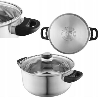 Garnek Ze Stali Nierdzewnej Z Pokrywką Indukcja Gaz Altom Design Emilio 4,2 L 24 Cm Garnek Ze Stali Nierdzewnej Z Pokrywką Indukcja Gaz Altom Design Emilio 4,2 L 24 Cm
