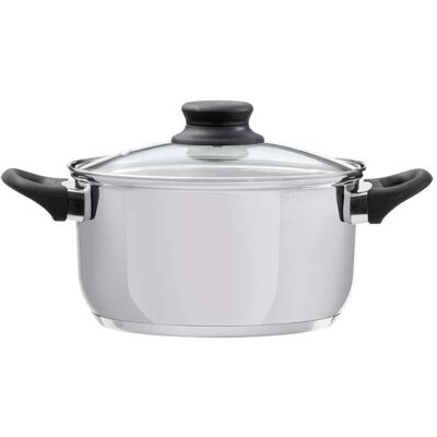 Garnek ze stali nierdzewnej z pokrywką Lima 24cm AMBITION Garnek ze stali nierdzewnej z pokrywką Lima 24cm AMBITION
