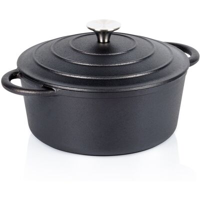 Artemis Garnek Żeliwny z Pokrywką Kociołek Brytfanka Brytfanna Okrągła 22 cm 2,6L Artemis Garnek Żeliwny z Pokrywką Kociołek Brytfanka Brytfanna Okrągła 22 cm 2,6L