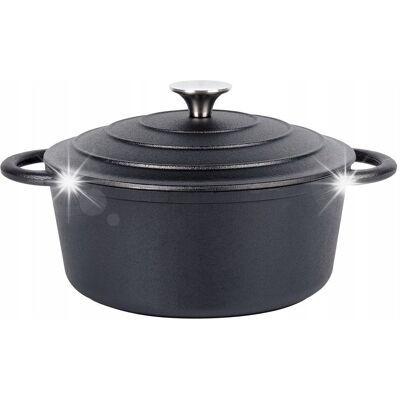 Artemis Garnek Żeliwny Z Pokrywką Kociołek Brytfanka Brytfanna Okrągła 22 Cm 2,6l Artemis Garnek Żeliwny Z Pokrywką Kociołek Brytfanka Brytfanna Okrągła 22 Cm 2,6l