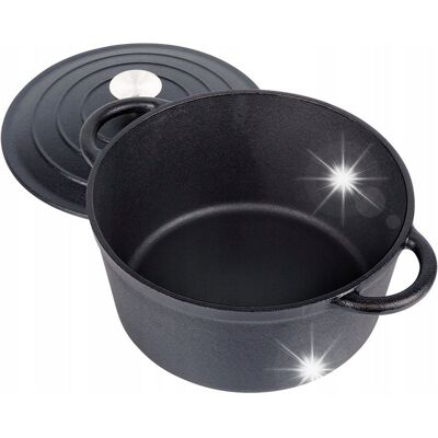 Artemis Garnek Żeliwny Z Pokrywką Kociołek Brytfanka Brytfanna Okrągła 24 Cm 3,9l Artemis Garnek Żeliwny Z Pokrywką Kociołek Brytfanka Brytfanna Okrągła 24 Cm 3,9l