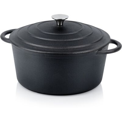 Artemis Garnek Żeliwny z Pokrywką Kociołek Brytfanka Brytfanna Okrągła 26 cm 5L Artemis Garnek Żeliwny z Pokrywką Kociołek Brytfanka Brytfanna Okrągła 26 cm 5L