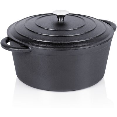 Artemis Garnek Żeliwny z Pokrywką Kociołek Brytfanka Brytfanna Okrągła 28 cm 5,9L Artemis Garnek Żeliwny z Pokrywką Kociołek Brytfanka Brytfanna Okrągła 28 cm 5,9L