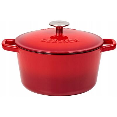 Gerlach Garnek Żeliwny 3 L Natur Iron Czerwony Gradient Gerlach Garnek Żeliwny 3 L Natur Iron Czerwony Gradient