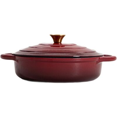 Homla Garnek Andreas Bordowy Płaski Ombre, 28 Cm, 2,5 L Homla Garnek Andreas Bordowy Płaski Ombre, 28 Cm, 2,5 L
