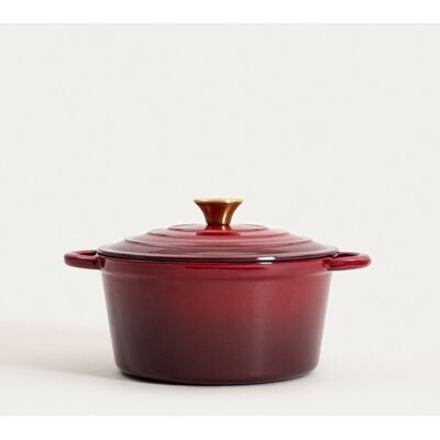 HOMLA Garnek ANDREAS bordowy tradycyjny ombre, 24 cm, 4 l HOMLA Garnek ANDREAS bordowy tradycyjny ombre, 24 cm, 4 l
