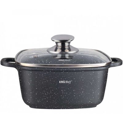Kwadratowy garnek z marmorem Kinghoff - 4,5L Kwadratowy garnek z marmorem Kinghoff - 4,5L