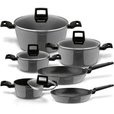 Tadar Komplet Garnków Non Stick Zestaw 4 Garnki Indukcja Patelnia Marmurowa X2 Konighoffer Tadar Komplet Garnków Non Stick Zestaw 4 Garnki Indukcja Patelnia Marmurowa X2 Konighoffer
