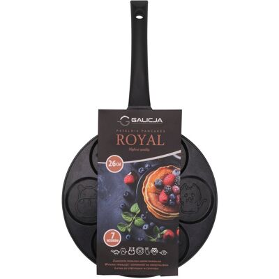 Galicja Patelnia Aluminiowa 26cm Do Naleśników Pancakes Nieprzywierająca 7 Otworów Galicja Patelnia Aluminiowa 26cm Do Naleśników Pancakes Nieprzywierająca 7 Otworów