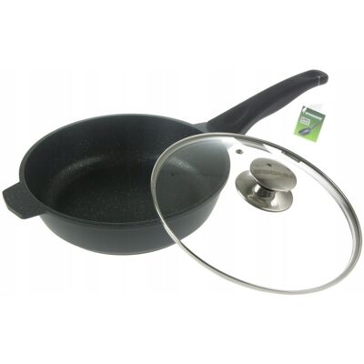 TIROSS Patelnia Głęboka Marmurowa 24cm Indukcja Gaz 1237 TIROSS Patelnia Głęboka Marmurowa 24cm Indukcja Gaz 1237
