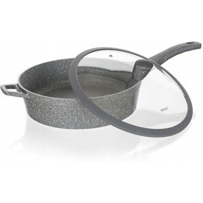 Banquet PATELNIA GŁĘBOKA z pokrywą ALUMINIUM 28 cm GRANITE duża NA PREZENT pokrywka Banquet PATELNIA GŁĘBOKA z pokrywą ALUMINIUM 28 cm GRANITE duża NA PREZENT pokrywka
