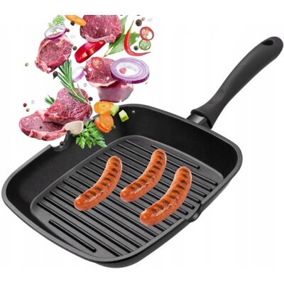 Banquet Patelnia grillowa Royal 24 cm do smażenia jedzenia kiełbaski warzywa Banquet Patelnia grillowa Royal 24 cm do smażenia jedzenia kiełbaski warzywa