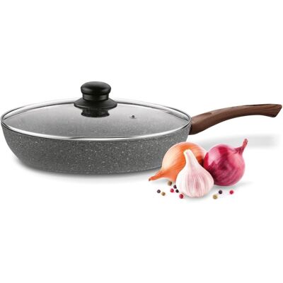 Tadar Patelnia Na Indukcję Gaz Granitowa Patelnia Z Pokrywką Duża 30cm Venga Konighoffer Tadar Patelnia Na Indukcję Gaz Granitowa Patelnia Z Pokrywką Duża 30cm Venga Konighoffer
