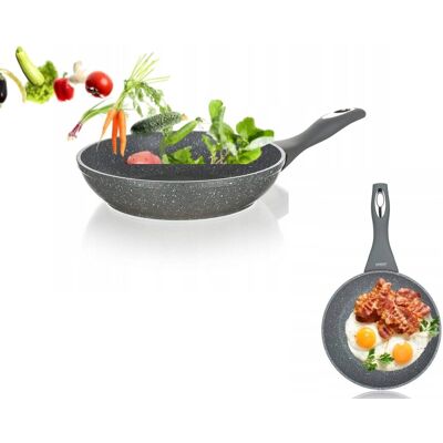 Patelnia Patelka Aluminiowa 20Cm Granite Banquet Marmurkowa Pieczenia Obiad Patelnia Patelka Aluminiowa 20Cm Granite Banquet Marmurkowa Pieczenia Obiad