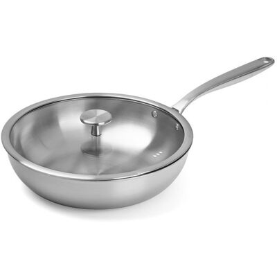 Ambition PATELNIA STALOWA NIERDZEWNA Z POKRYWKĄ REMOSKA PROXIMA WOK 28 CM Ambition PATELNIA STALOWA NIERDZEWNA Z POKRYWKĄ REMOSKA PROXIMA WOK 28 CM