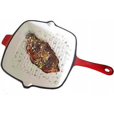 Patelnia Żeliwna Grillowa 26cm 1,9l Mg Home Patelnia Żeliwna Grillowa 26cm 1,9l Mg Home