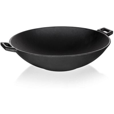PATELNIA ŻELIWNA WOK czarna BANQUET 36,5 cm PATELNIA ŻELIWNA WOK czarna BANQUET 36,5 cm