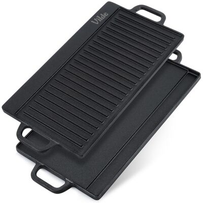 Artemis Płyta Żeliwna Grillowa Patelnia Prostokątna Dwustronna Grill Ognisko 50,5cm Artemis Płyta Żeliwna Grillowa Patelnia Prostokątna Dwustronna Grill Ognisko 50,5cm