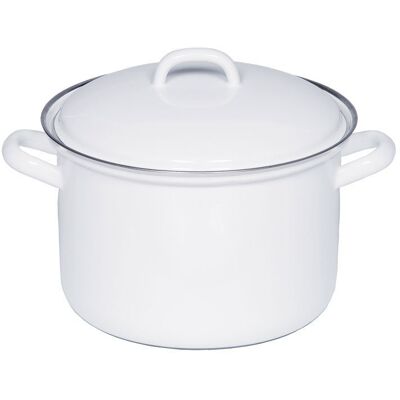 Riess - Garnek Wysoki Z Pokrywą 1,5l 16cm Classic Weiss Riess - Garnek Wysoki Z Pokrywą 1,5l 16cm Classic Weiss