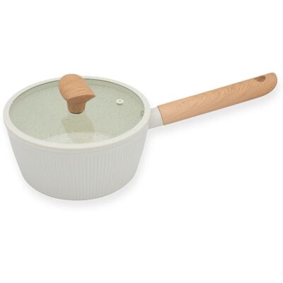 Rondel Gran Z Pokrywką 18 Cm 1,6 L Beżowo-Szary Aluminiowy Duka Rondel Gran Z Pokrywką 18 Cm 1,6 L Beżowo-Szary Aluminiowy Duka