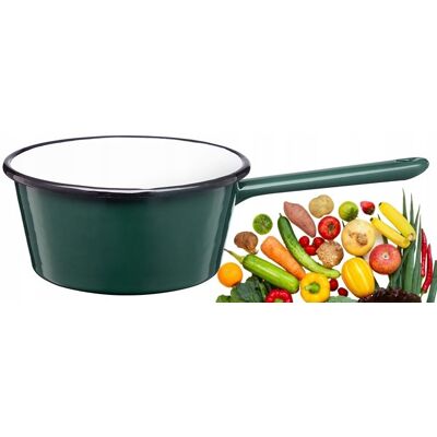 Banquet Rondel z rączką GORDON 1L zielony GARNEK EMALIOWANY kuchenny indukcja Banquet Rondel z rączką GORDON 1L zielony GARNEK EMALIOWANY kuchenny indukcja