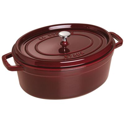 Staub, Garnek Żeliwny Owalny 2.35 L, Grenadynowy Staub, Garnek Żeliwny Owalny 2.35 L, Grenadynowy