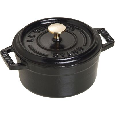 Staub, Mini Garnek Żeliwny Okrągły 250 Ml, Czarny Staub, Mini Garnek Żeliwny Okrągły 250 Ml, Czarny