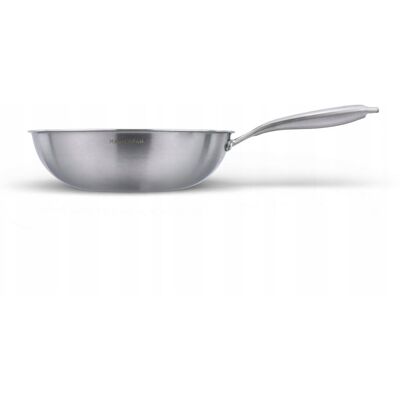 Wok 28 Cm Stal Nierdzewna Masterpan Indukcja Gaz Wok 28 Cm Stal Nierdzewna Masterpan Indukcja Gaz