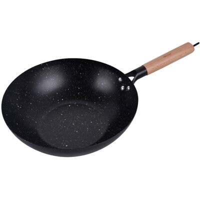 Wok Z Pokrywą Z Powłoką Marmurkową 30cm Kinghoff Kh-1984 Wok Z Pokrywą Z Powłoką Marmurkową 30cm Kinghoff Kh-1984