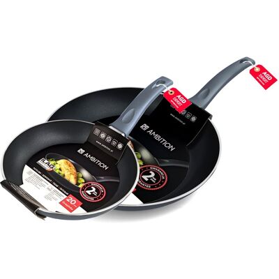 Dajar Zestaw Patelni Ambition Graphite 20 + 28 Cm Indukcja Powłoka Ilag Basic Dajar Zestaw Patelni Ambition Graphite 20 + 28 Cm Indukcja Powłoka Ilag Basic