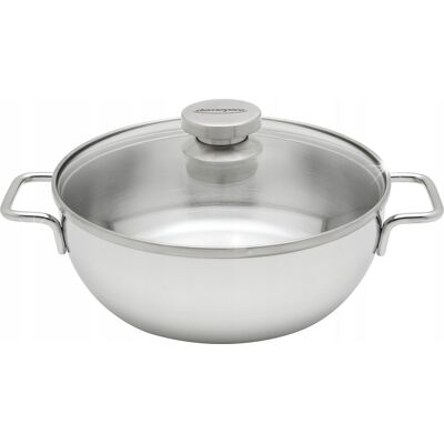 Demeyere Apollo 7 Patelnia Głęboka 2h Z Pokrywką 28 Cm Stal Szlachetna Demeyere Apollo 7 Patelnia Głęboka 2h Z Pokrywką 28 Cm Stal Szlachetna
