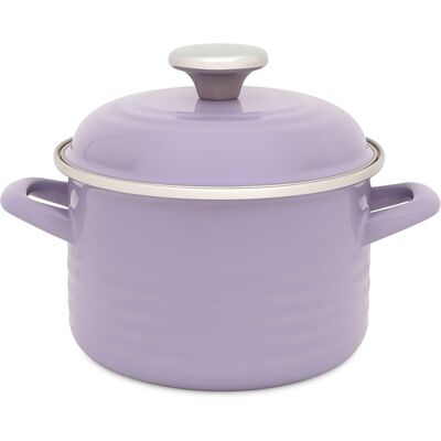 Garnek Emaliowany 16 Cm 2 L Pastelowy Fioletowy Metalac Garnek Emaliowany 16 Cm 2 L Pastelowy Fioletowy Metalac