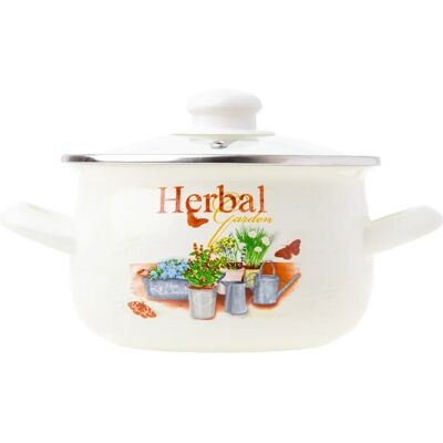 Garnek Emaliowany Baryłka Zioła 16 Cm 2,1 L Odelo Garnek Emaliowany Baryłka Zioła 16 Cm 2,1 L Odelo