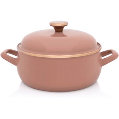Garnek Emaliowany Niski Mocha Mousse 22 Cm 3,8 L Metalac Garnek Emaliowany Niski Mocha Mousse 22 Cm 3,8 L Metalac