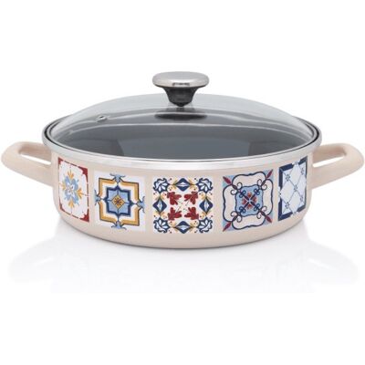 Garnek Emaliowany Niski Porto 24 Cm 3,6 L Metalac Garnek Emaliowany Niski Porto 24 Cm 3,6 L Metalac