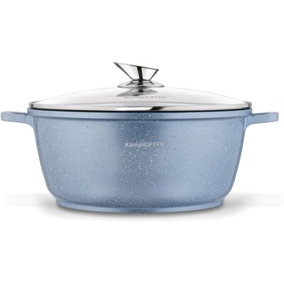 Garnek Indukcja Duży Pokrywka Gaz Konighoffer Pollo Blue 6,3 L 28cm Garnek Indukcja Duży Pokrywka Gaz Konighoffer Pollo Blue 6,3 L 28cm