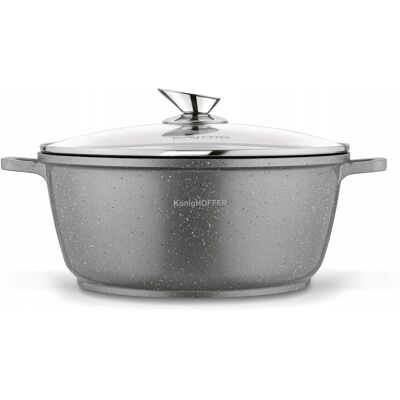 Garnek Indukcja Marmurkowy Pokrywka Konighoffer Pollo Grey 6,3 L 28cm Garnek Indukcja Marmurkowy Pokrywka Konighoffer Pollo Grey 6,3 L 28cm