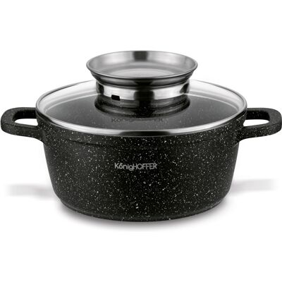 Garnek Na Indukcję Z Pokrywką Konighoffer Pollo Black 1,2 L Garnek Na Indukcję Z Pokrywką Konighoffer Pollo Black 1,2 L