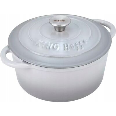 KINGHoff Garnek Żeliwny 24cm Kociołek Emalia Brytfanna 4 L Indukcja Gaz King Hoff KINGHoff Garnek Żeliwny 24cm Kociołek Emalia Brytfanna 4 L Indukcja Gaz King Hoff