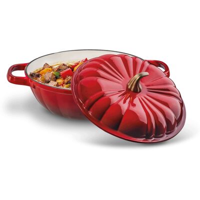 Garnek Żeliwny Emaliowany Konighoffer Dynia Czerwona 3,8 L Garnek Żeliwny Emaliowany Konighoffer Dynia Czerwona 3,8 L