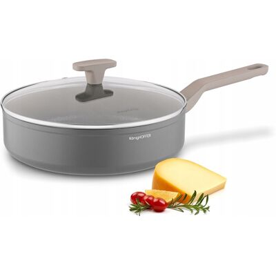 Konighoffer Głęboka Patelnia Indukcja Duża Marmurowa Patelnia Z Pokrywką 28cm Pancetta Konighoffer Głęboka Patelnia Indukcja Duża Marmurowa Patelnia Z Pokrywką 28cm Pancetta