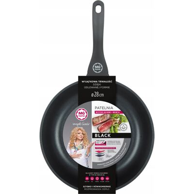 Mg Home Black Patelnia 28 Cm Nieprzywierająca Non-Stick 1 Szt Mg Home Black Patelnia 28 Cm Nieprzywierająca Non-Stick 1 Szt