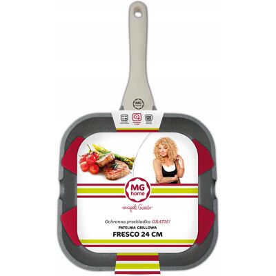 Mg Home Patelnia Grillowa Non-Stick Fresco Indukcja 24cm Mg Home Patelnia Grillowa Non-Stick Fresco Indukcja 24cm