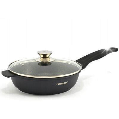 Patelnia Głęboka Marmurowa 28cm Na Gaz Indukcja Nieprzywierająca Tiross Patelnia Głęboka Marmurowa 28cm Na Gaz Indukcja Nieprzywierająca Tiross