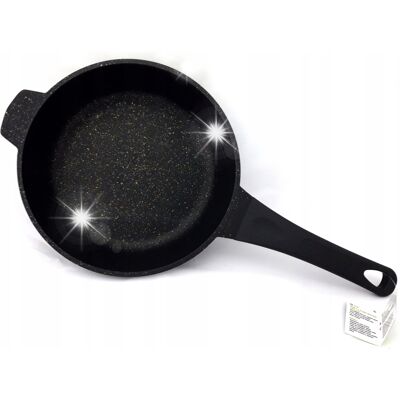 TIROSS Patelnia Głęboka Z Pokrywką Marmurowa 24cm Na Gaz Indukcja Nieprzywierająca TIROSS Patelnia Głęboka Z Pokrywką Marmurowa 24cm Na Gaz Indukcja Nieprzywierająca